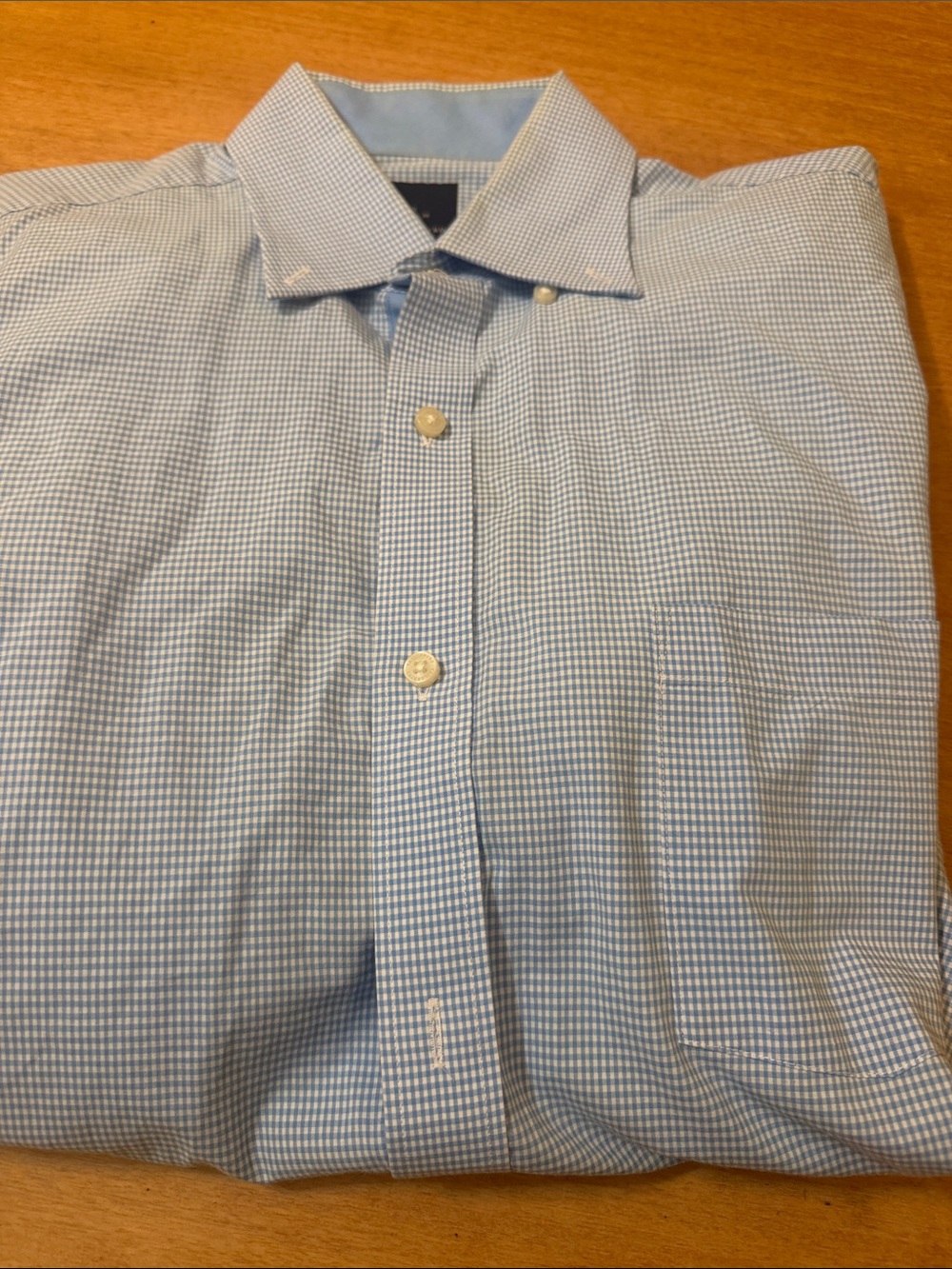 Tailorbyrd Light Blue Micro-Check Dress Shirt